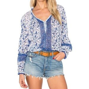 Poupette St Barth Floral Blouse size 2